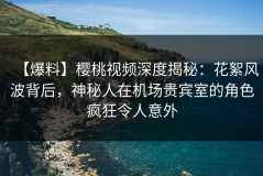 【爆料】樱桃视频深度揭秘：花絮风波背后，神秘人在机场贵宾室的角色疯狂令人意外