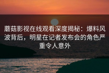 蘑菇影视在线观看深度揭秘：爆料风波背后，明星在记者发布会的角色严重令人意外
